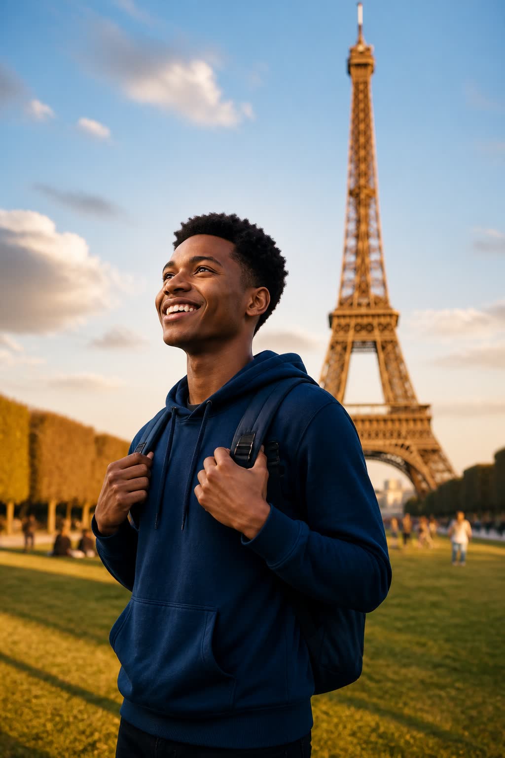 Étudiante préparant son départ